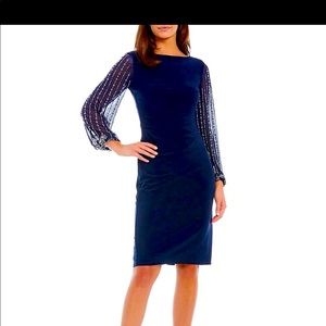 Marina navy blue sheath size 14 like new